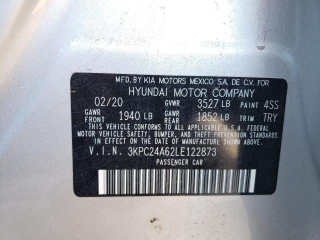 Photo 9 VIN: 3KPC24A62LE122873 - HYUNDAI ACCENT SE 