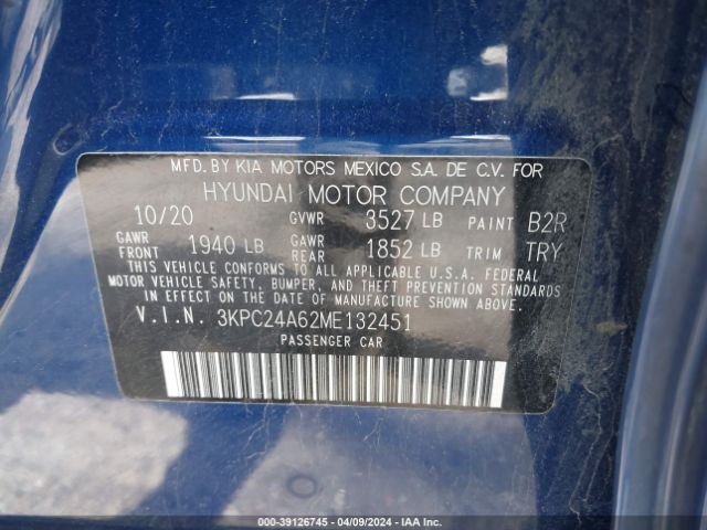 Photo 8 VIN: 3KPC24A62ME132451 - HYUNDAI ACCENT 