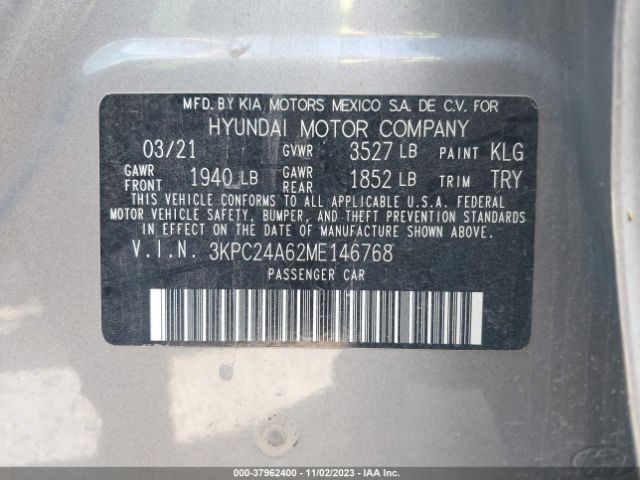 Photo 8 VIN: 3KPC24A62ME146768 - HYUNDAI ACCENT 