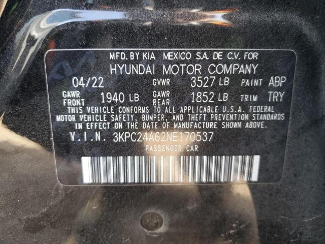 Photo 11 VIN: 3KPC24A62NE170537 - HYUNDAI ACCENT 