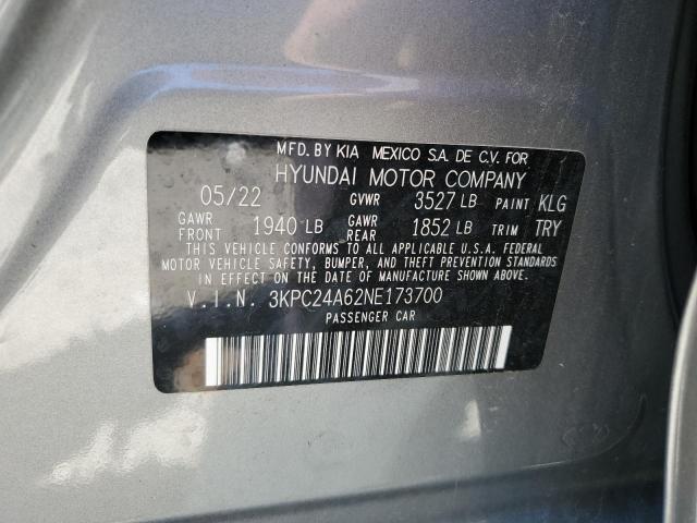 Photo 11 VIN: 3KPC24A62NE173700 - HYUNDAI ACCENT SE 