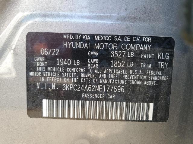 Photo 11 VIN: 3KPC24A62NE177696 - HYUNDAI ACCENT 