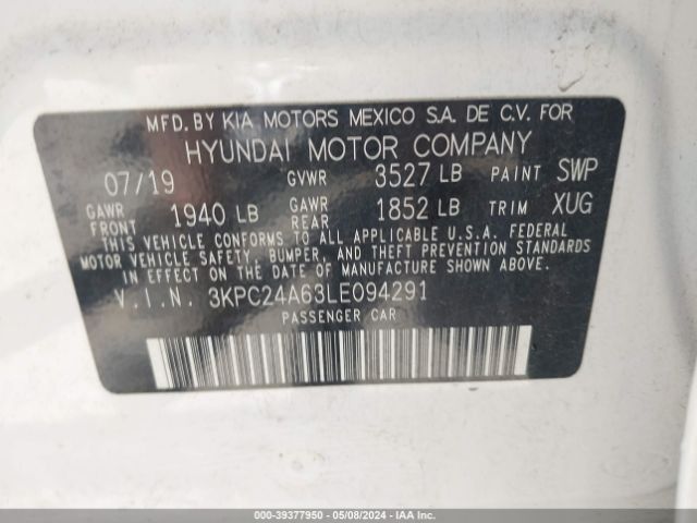 Photo 8 VIN: 3KPC24A63LE094291 - HYUNDAI ACCENT 