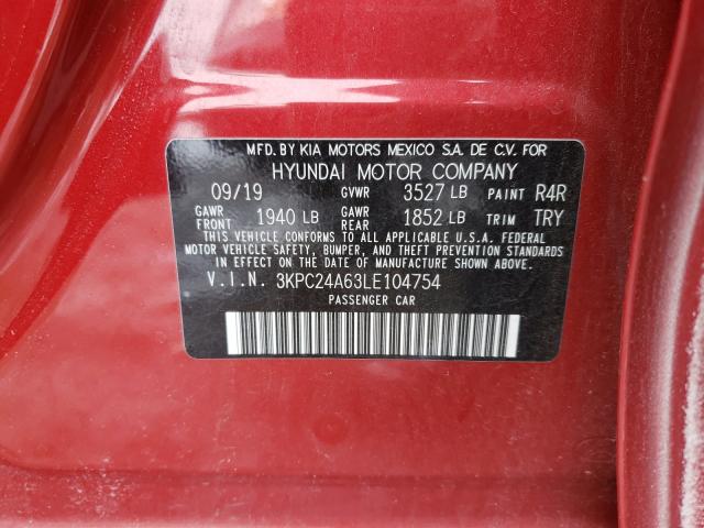 Photo 9 VIN: 3KPC24A63LE104754 - HYUNDAI ACCENT SE 