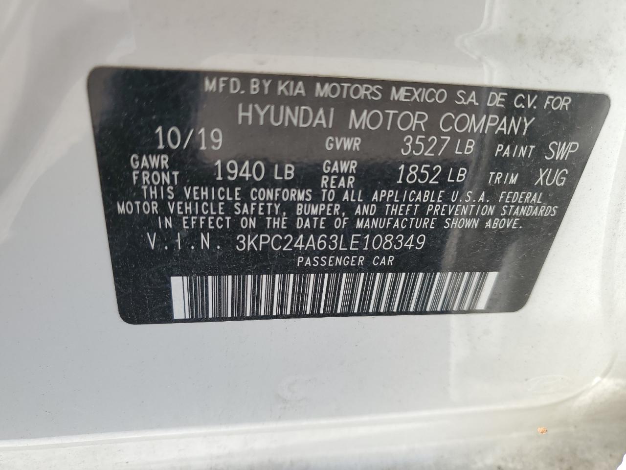 Photo 11 VIN: 3KPC24A63LE108349 - HYUNDAI ACCENT 