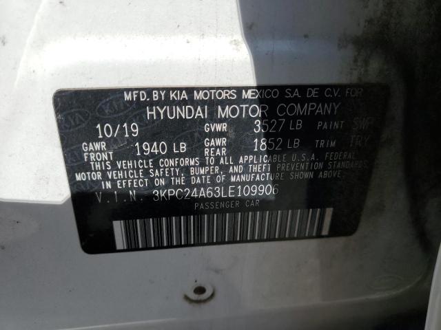 Photo 12 VIN: 3KPC24A63LE109906 - HYUNDAI ACCENT SE 