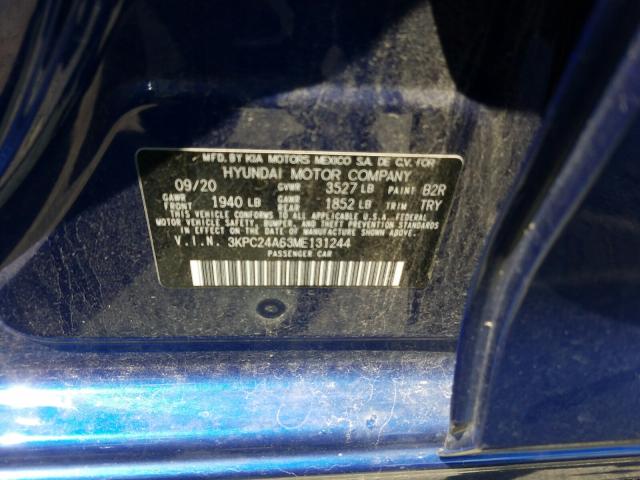 Photo 9 VIN: 3KPC24A63ME131244 - HYUNDAI ACCENT SE 