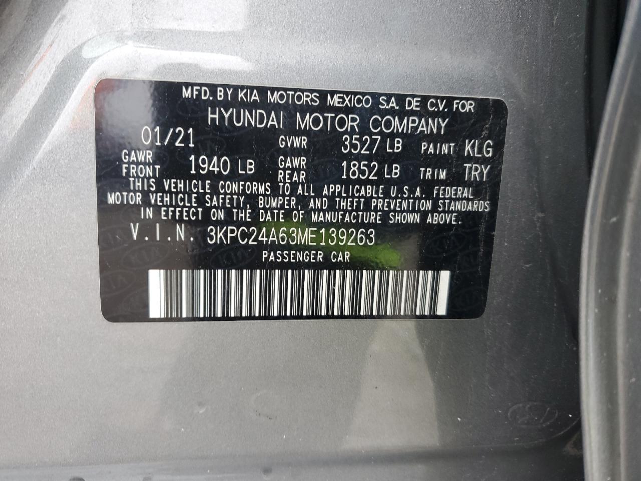 Photo 12 VIN: 3KPC24A63ME139263 - HYUNDAI ACCENT 