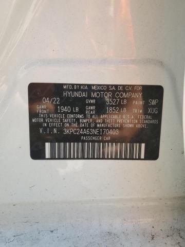 Photo 11 VIN: 3KPC24A63NE170403 - HYUNDAI ACCENT SE 