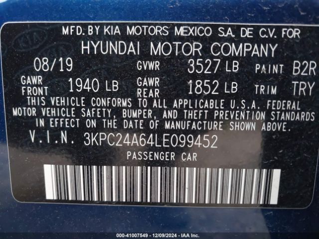 Photo 8 VIN: 3KPC24A64LE099452 - HYUNDAI ACCENT 