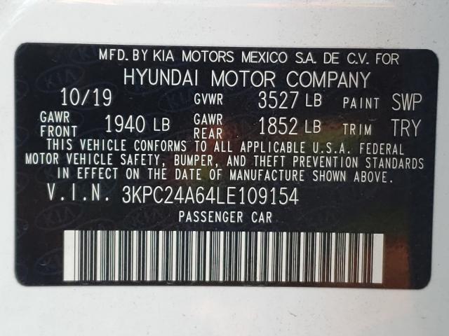 Photo 9 VIN: 3KPC24A64LE109154 - HYUNDAI ACCENT SE 