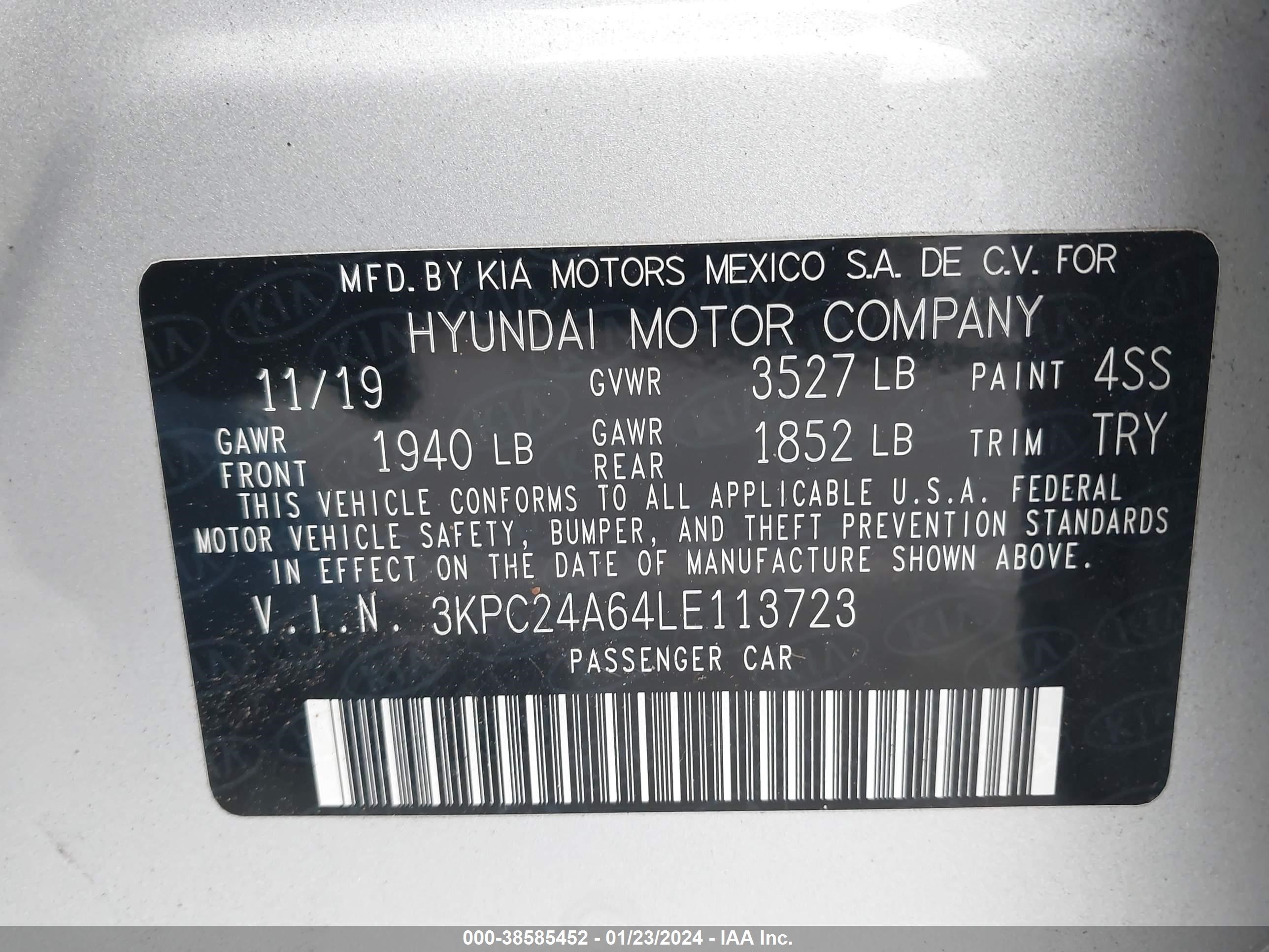 Photo 8 VIN: 3KPC24A64LE113723 - HYUNDAI ACCENT 