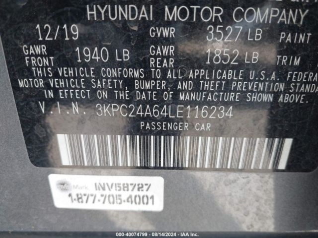 Photo 8 VIN: 3KPC24A64LE116234 - HYUNDAI ACCENT 