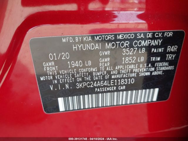 Photo 8 VIN: 3KPC24A64LE118310 - HYUNDAI ACCENT 