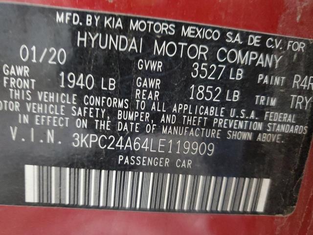 Photo 11 VIN: 3KPC24A64LE119909 - HYUNDAI ACCENT 