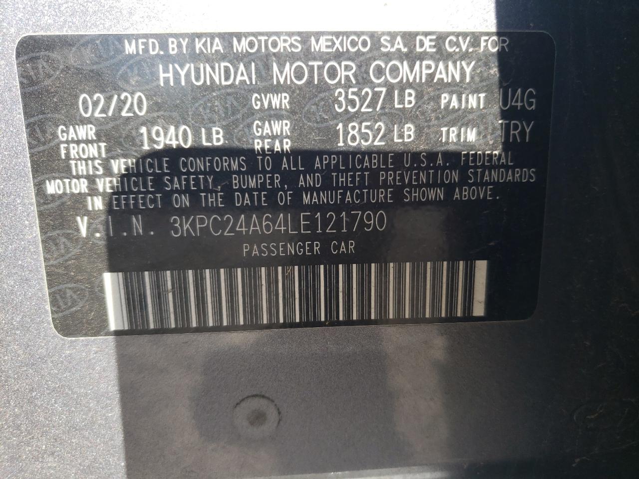 Photo 11 VIN: 3KPC24A64LE121790 - HYUNDAI ACCENT 