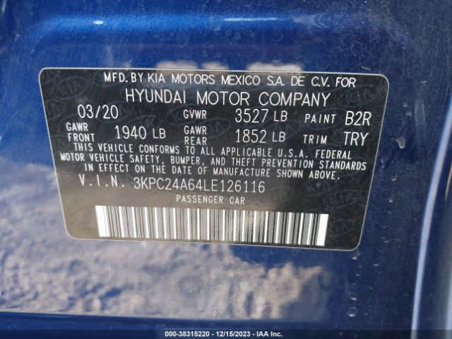 Photo 8 VIN: 3KPC24A64LE126116 - HYUNDAI ACCENT 