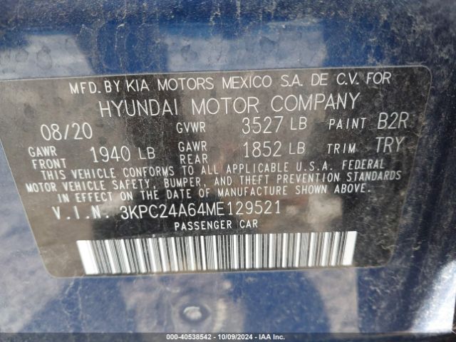 Photo 8 VIN: 3KPC24A64ME129521 - HYUNDAI ACCENT 