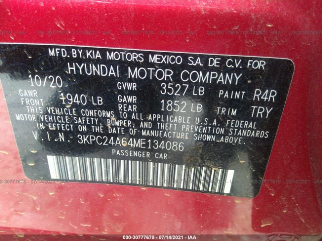 Photo 8 VIN: 3KPC24A64ME134086 - HYUNDAI ACCENT 