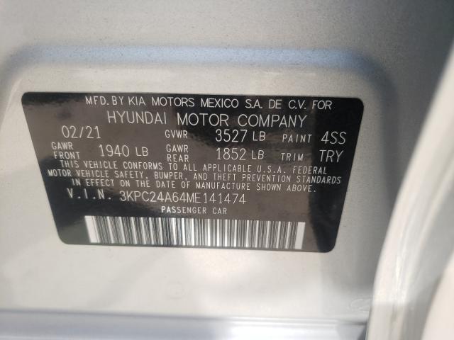 Photo 9 VIN: 3KPC24A64ME141474 - HYUNDAI ACCENT SE 