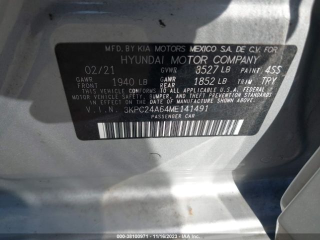 Photo 8 VIN: 3KPC24A64ME141491 - HYUNDAI ACCENT 