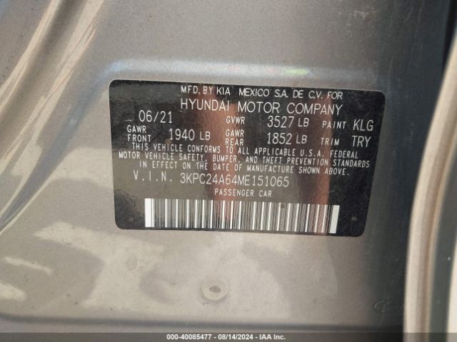 Photo 8 VIN: 3KPC24A64ME151065 - HYUNDAI ACCENT 