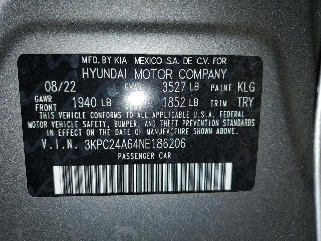 Photo 11 VIN: 3KPC24A64NE186206 - HYUNDAI ACCENT 