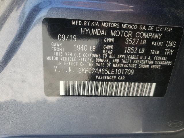 Photo 9 VIN: 3KPC24A65LE101709 - HYUNDAI ACCENT SE 