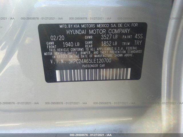 Photo 8 VIN: 3KPC24A65LE120700 - HYUNDAI ACCENT 