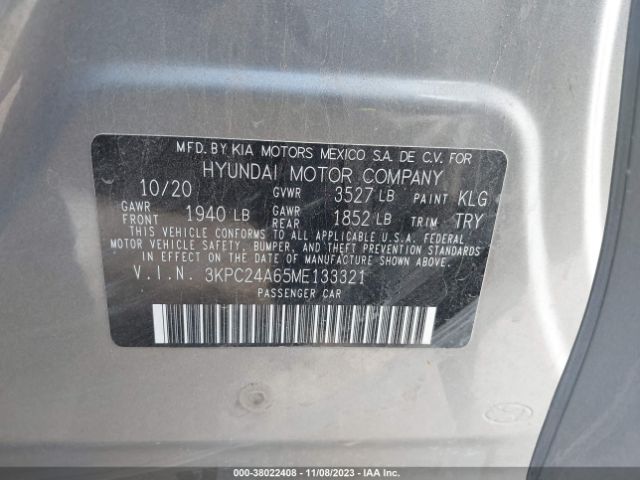 Photo 8 VIN: 3KPC24A65ME133321 - HYUNDAI ACCENT 