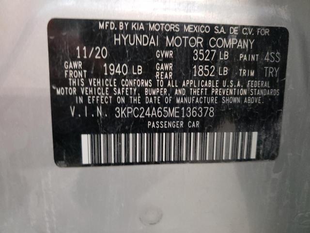 Photo 11 VIN: 3KPC24A65ME136378 - HYUNDAI ACCENT SE 