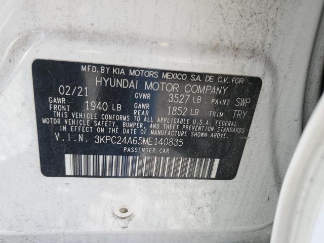 Photo 12 VIN: 3KPC24A65ME140835 - HYUNDAI ACCENT SE 