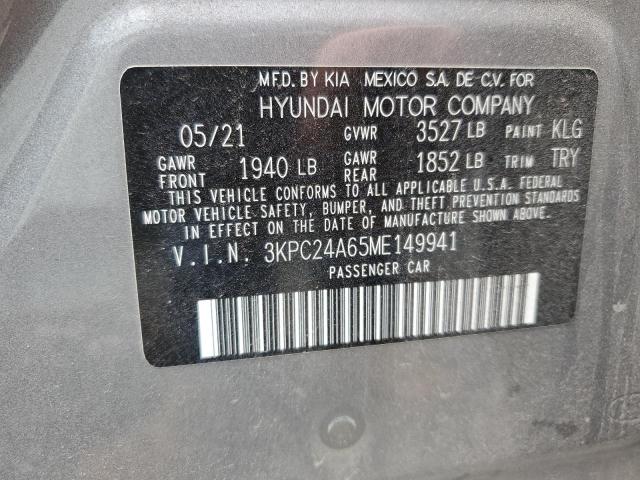 Photo 11 VIN: 3KPC24A65ME149941 - HYUNDAI ACCENT SE 