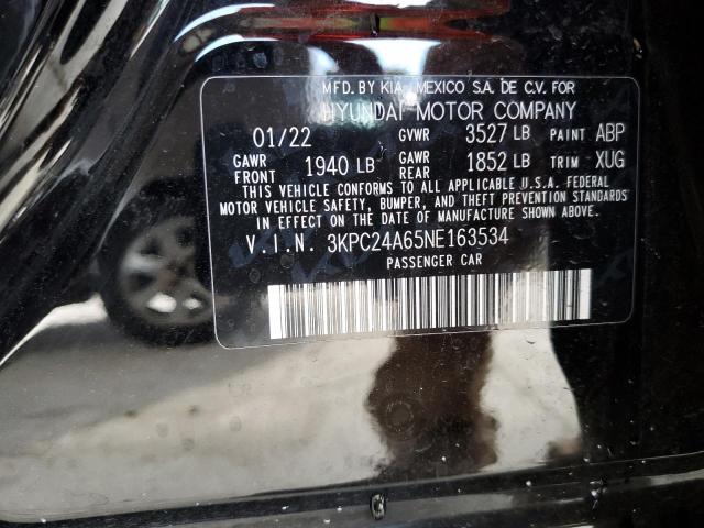 Photo 9 VIN: 3KPC24A65NE163534 - HYUNDAI ACCENT SE 