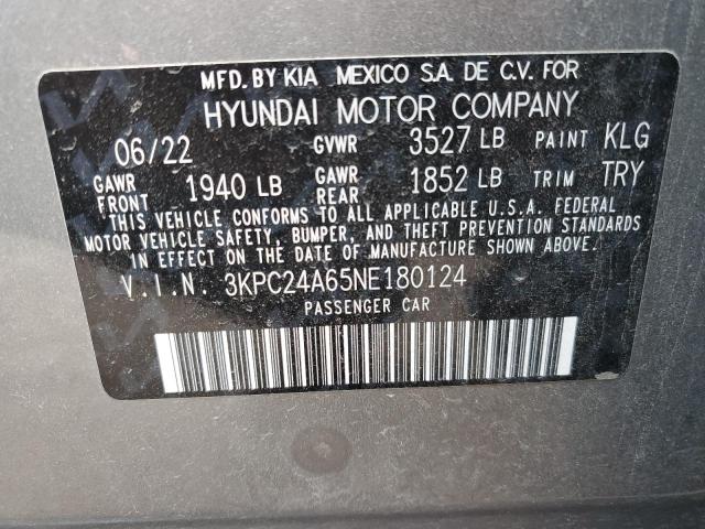 Photo 11 VIN: 3KPC24A65NE180124 - HYUNDAI ACCENT 