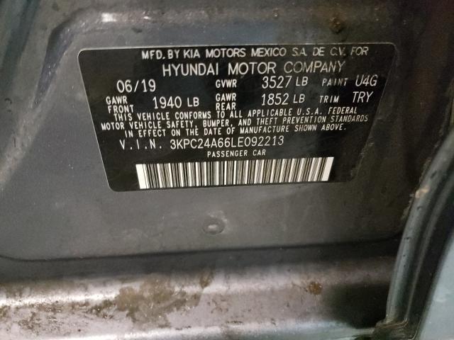 Photo 9 VIN: 3KPC24A66LE092213 - HYUNDAI ACCENT SE 