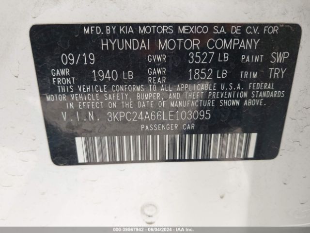 Photo 8 VIN: 3KPC24A66LE103095 - HYUNDAI ACCENT 