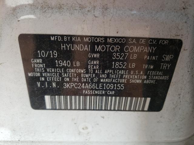 Photo 9 VIN: 3KPC24A66LE109155 - HYUNDAI ACCENT SE 