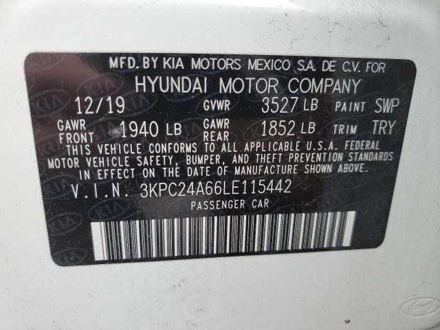 Photo 12 VIN: 3KPC24A66LE115442 - HYUNDAI ACCENT SE 