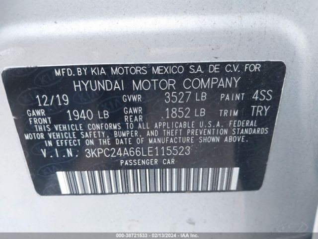 Photo 8 VIN: 3KPC24A66LE115523 - HYUNDAI ACCENT 