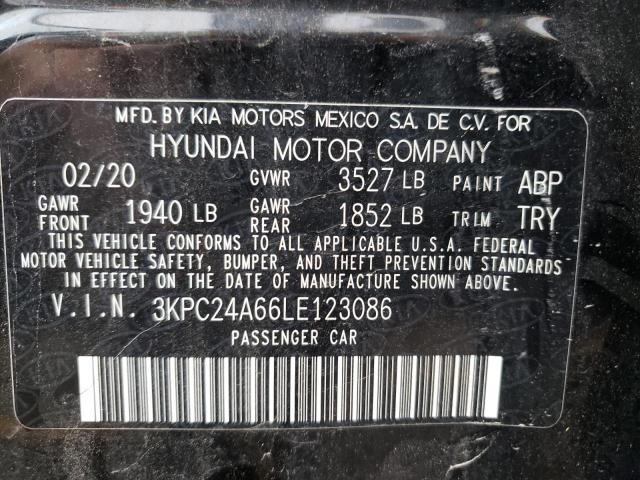 Photo 11 VIN: 3KPC24A66LE123086 - HYUNDAI ACCENT SE 