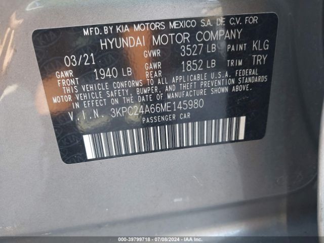 Photo 8 VIN: 3KPC24A66ME145980 - HYUNDAI ACCENT 