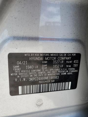 Photo 12 VIN: 3KPC24A66ME146983 - HYUNDAI ACCENT SE 