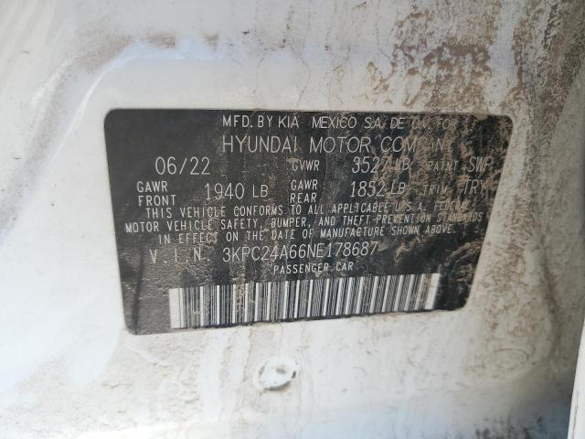 Photo 11 VIN: 3KPC24A66NE178687 - HYUNDAI ACCENT SE 