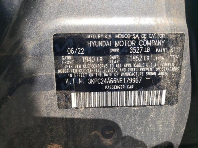 Photo 11 VIN: 3KPC24A66NE179967 - HYUNDAI ACCENT 