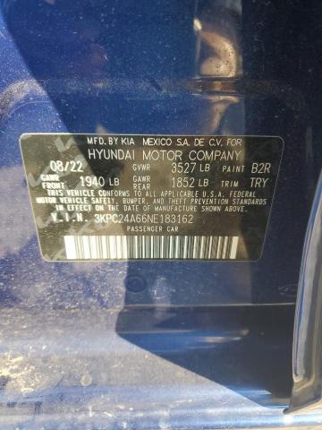 Photo 11 VIN: 3KPC24A66NE183162 - HYUNDAI ACCENT SE 