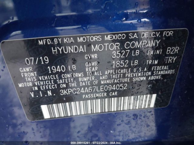 Photo 8 VIN: 3KPC24A67LE094052 - HYUNDAI ACCENT 