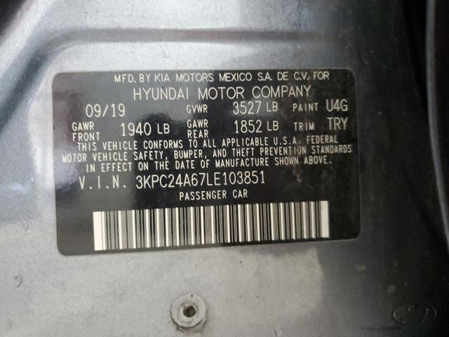Photo 12 VIN: 3KPC24A67LE103851 - HYUNDAI ACCENT SE 