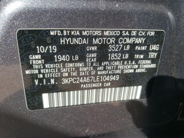 Photo 9 VIN: 3KPC24A67LE104949 - HYUNDAI ACCENT SE 