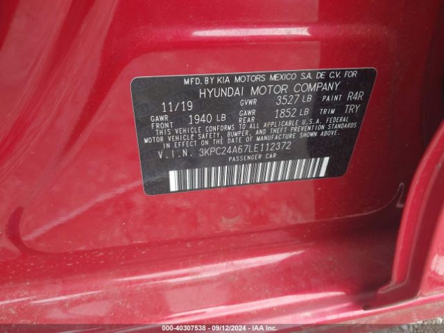 Photo 8 VIN: 3KPC24A67LE112372 - HYUNDAI ACCENT 